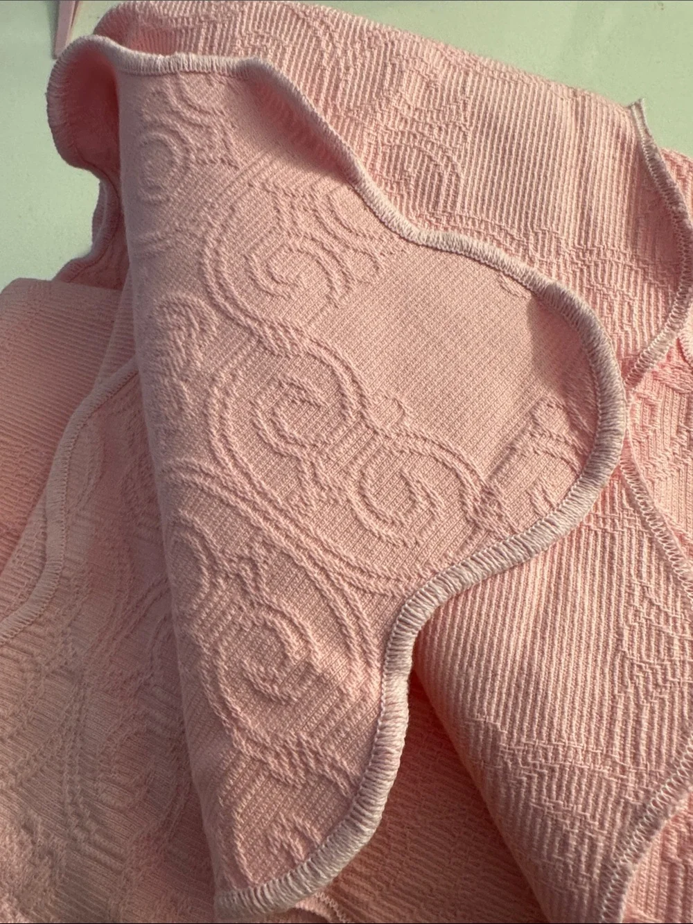 Lilly Pulitzer Pink Scalloped Edge Coverlet